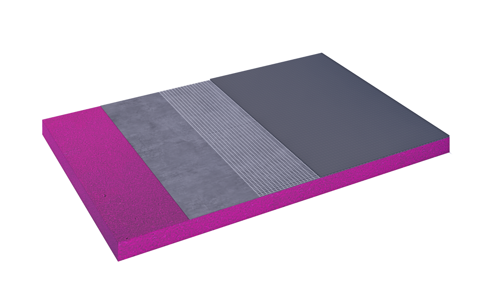 XPS tile backer board layer structure with cement coated surface